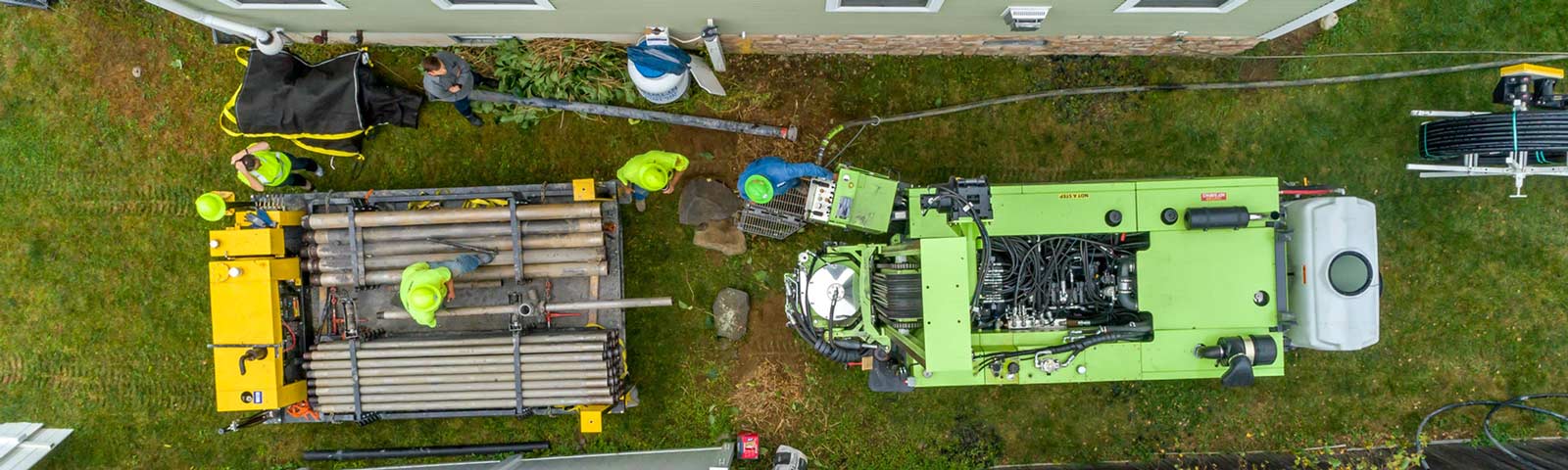 Geothermal installation using a TSi 150CC Sonic Drill Rig